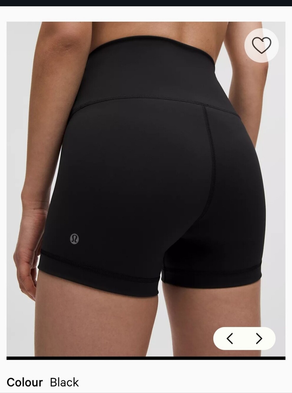 LULULEMON Size 12 Black High-Rise Athletic Shorts